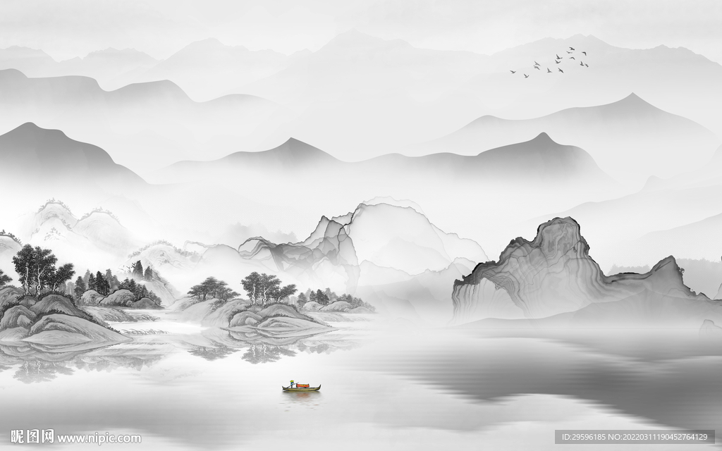 中式 最新高端山水 TIF分层