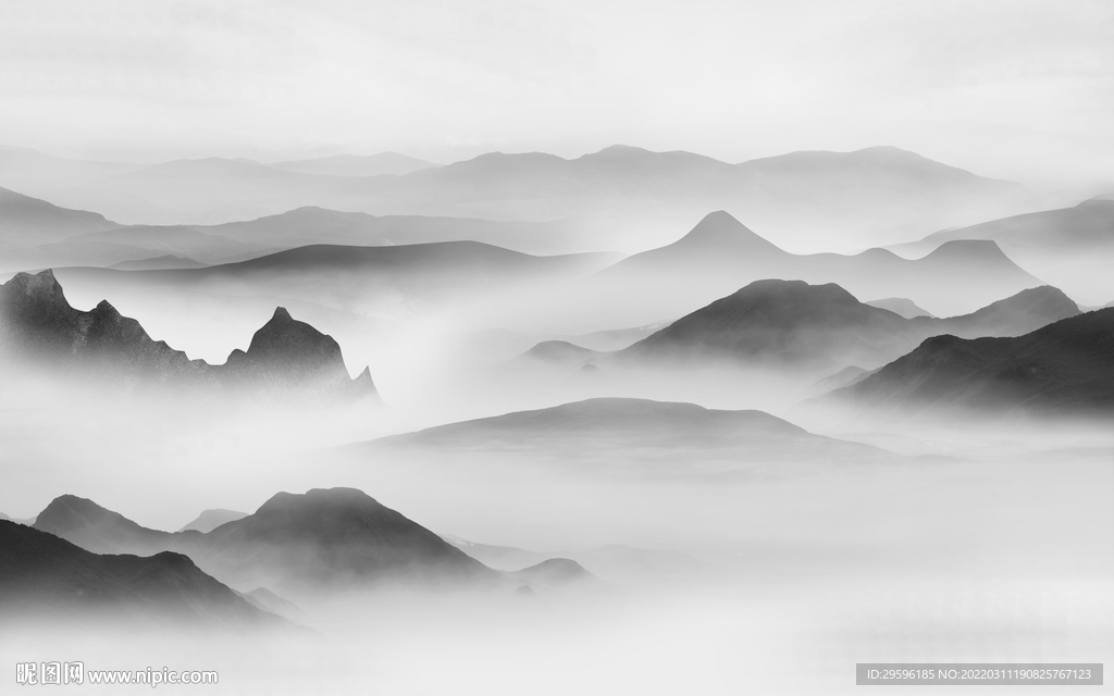 新中式最新高端山水 TIF分层