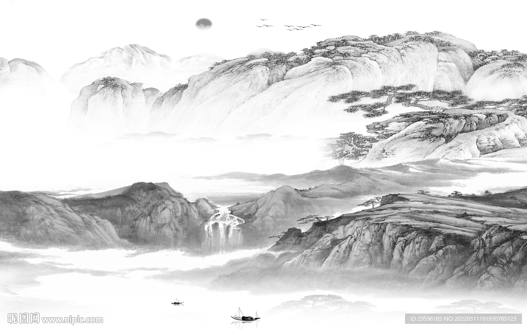 大气 最新高端山水 TIF分层