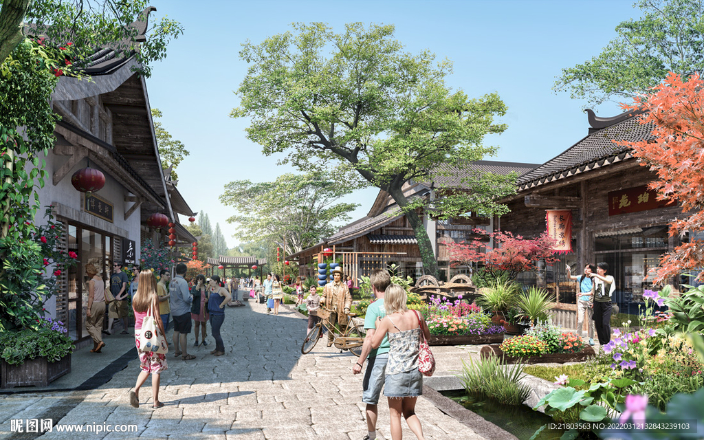 景观效果图古建效果图中式效果图