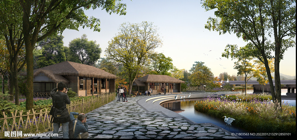 景观效果图乡村效果图农村效果图