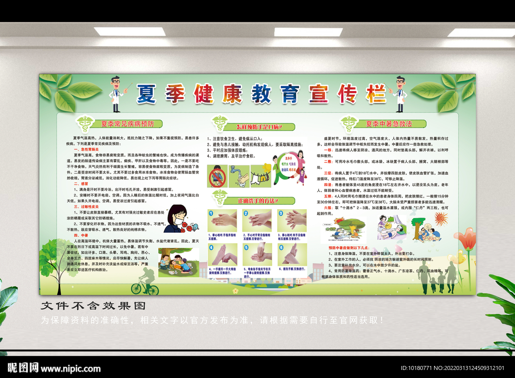 夏季健康教育版面