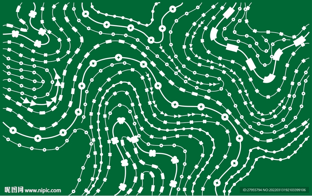 抽象线条矢量花纹