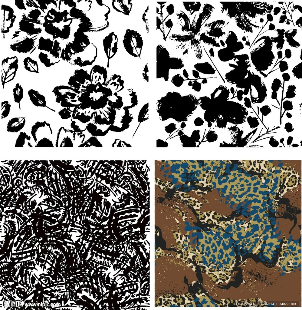 花  底纹花 边框花 角花  