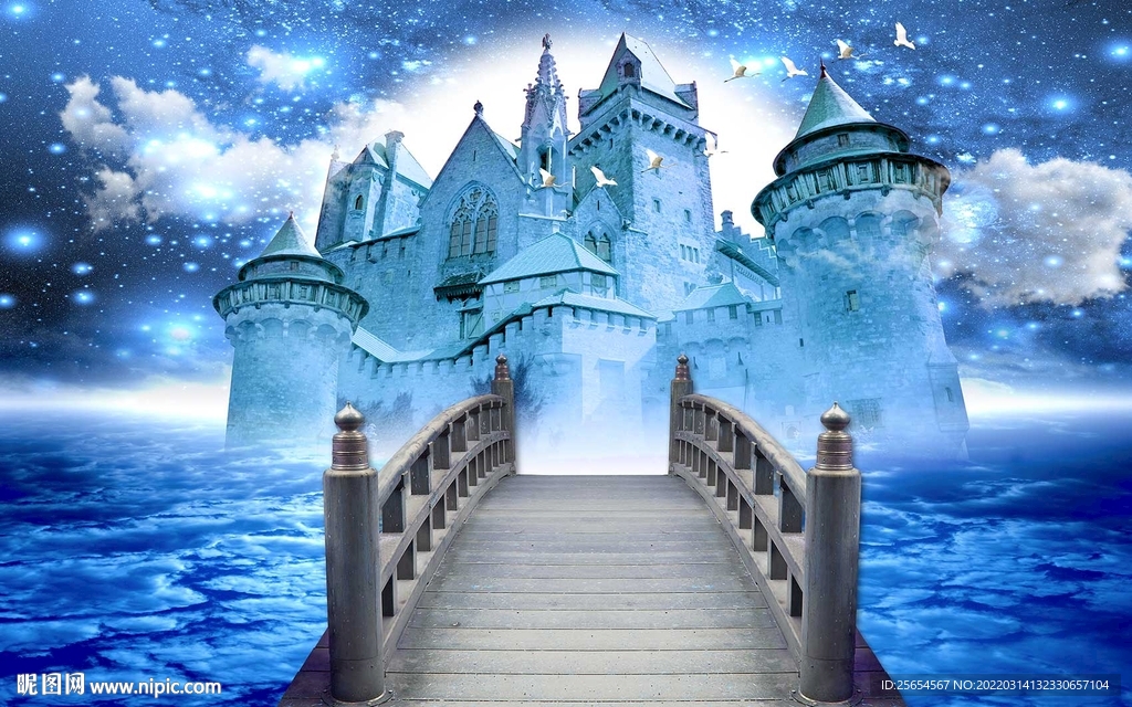 梦幻古堡欧式古堡电视背景墙