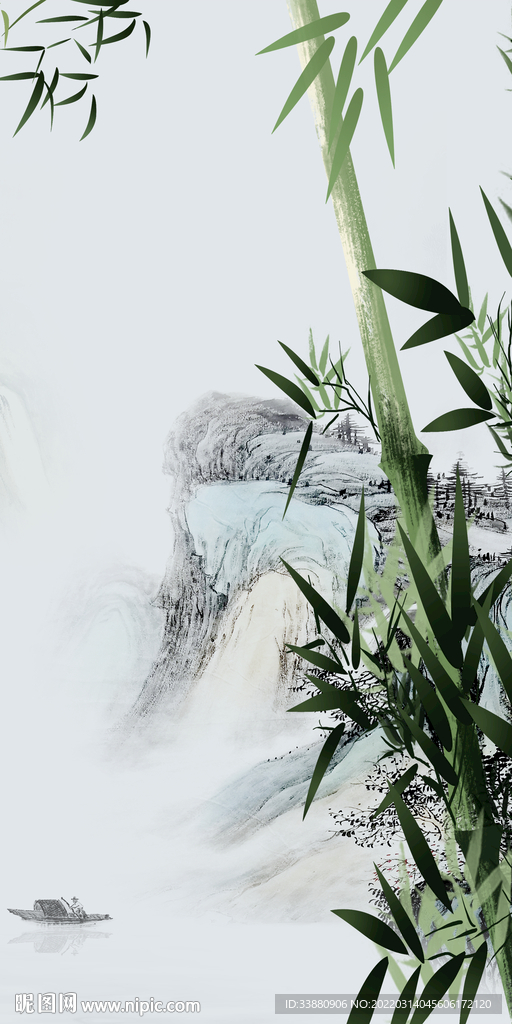 竹子简约新款玄关 TIF分层