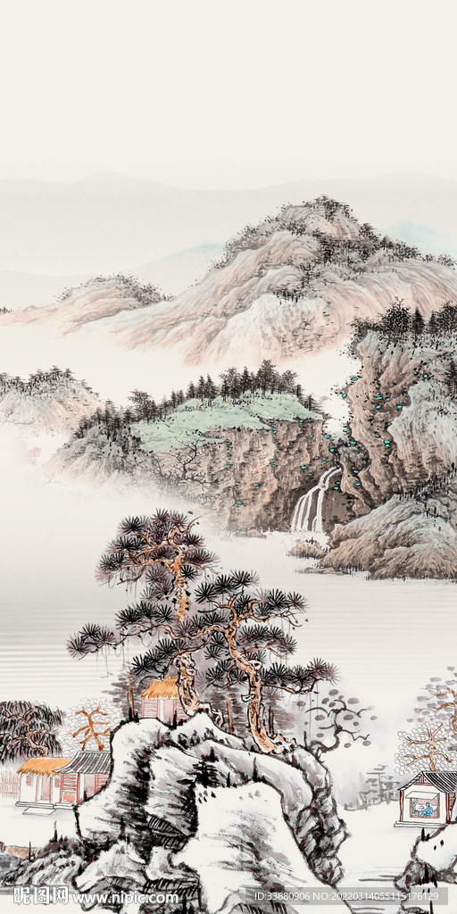 简约高清中式玄关 TIF分层