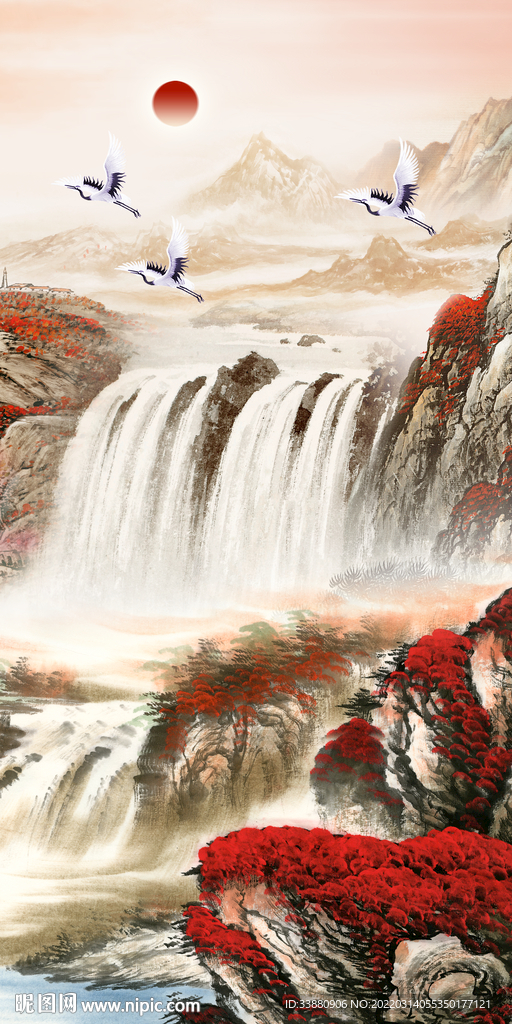 高档 高清中式玄关 TIF分层