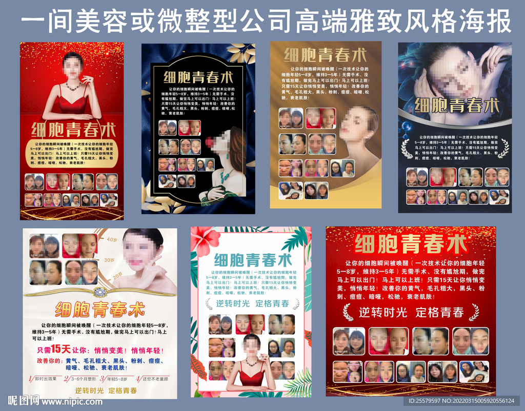 美容整型公司高端雅致海报