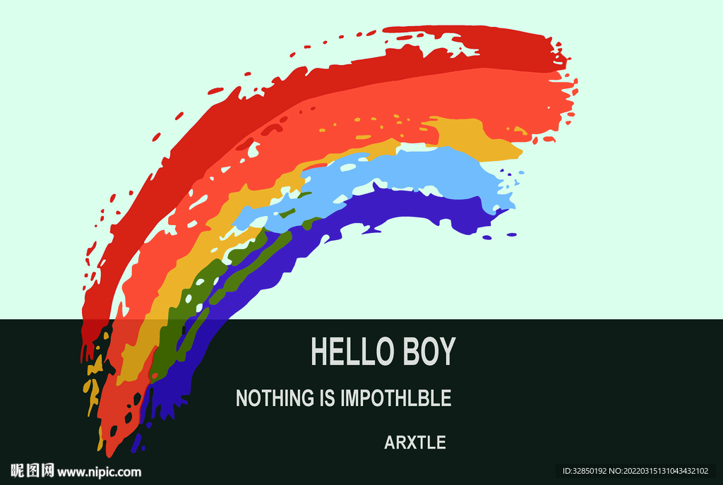 彩虹插画彩虹设计图彩虹素材