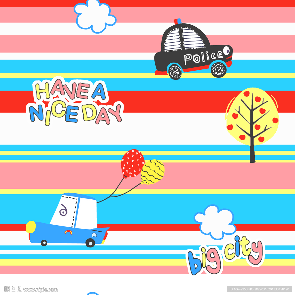 卡通小汽车图案