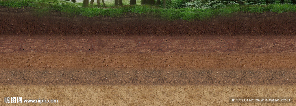 土层土壤分层地层剖面