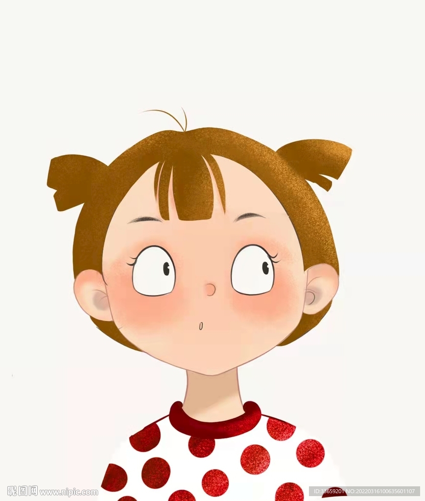 卡通女孩人物形象插画头像素材