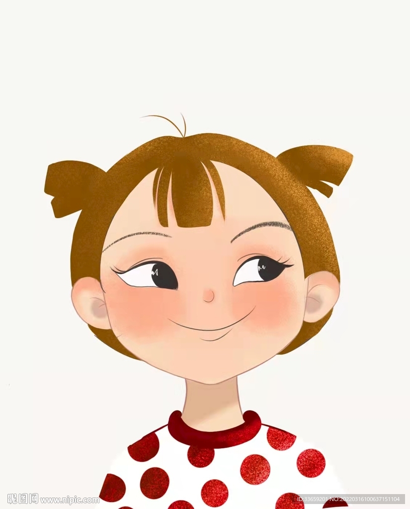 卡通女孩人物形象插画头像素材
