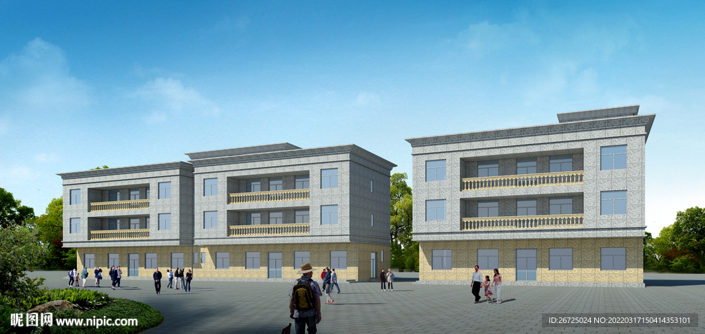 办公楼建筑外观设计案例效果图