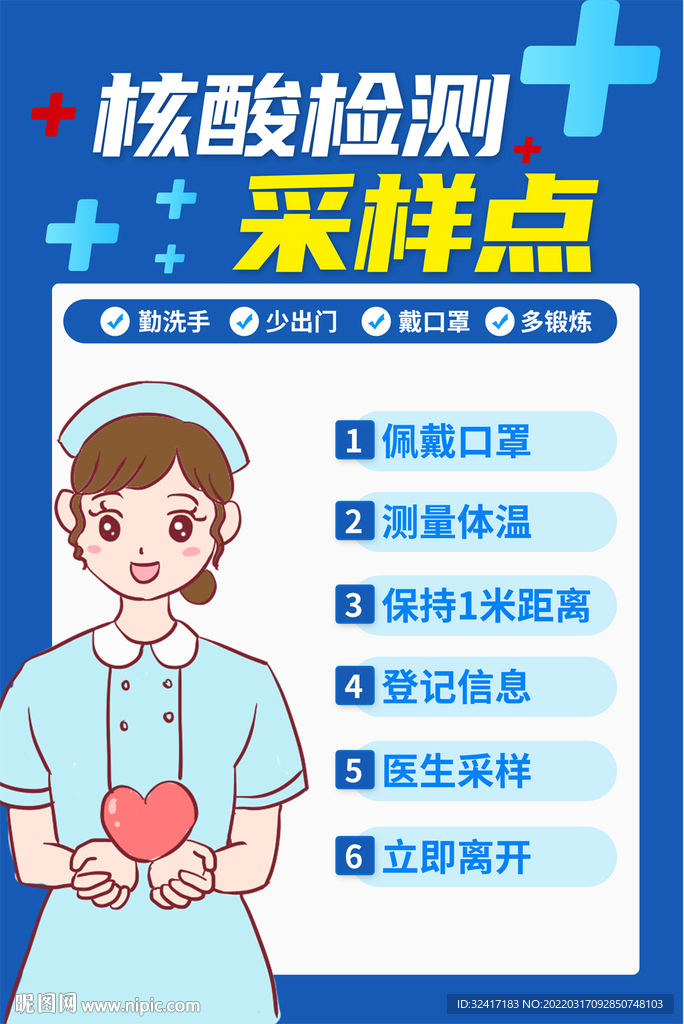 核酸检测采样点海报