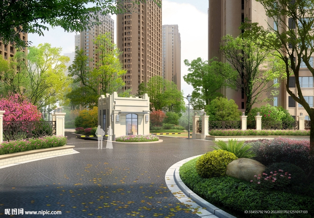 小区出入口绿化