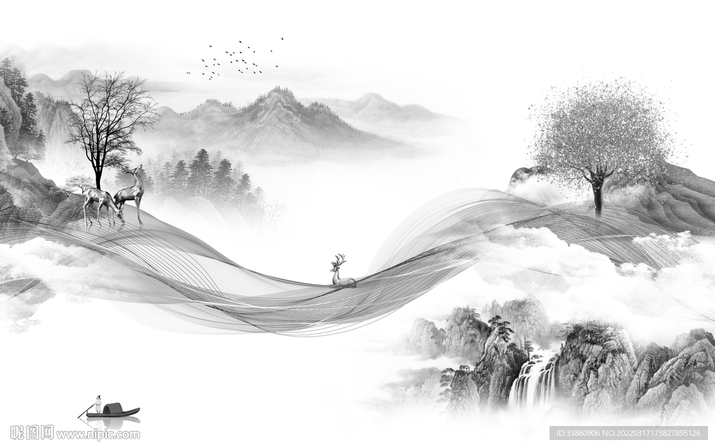 新款 高端风景山水 tif分层