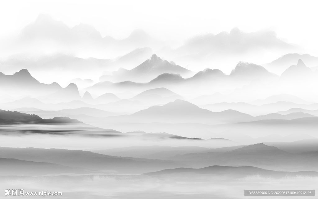 中国风高档爆款山水 tif分层