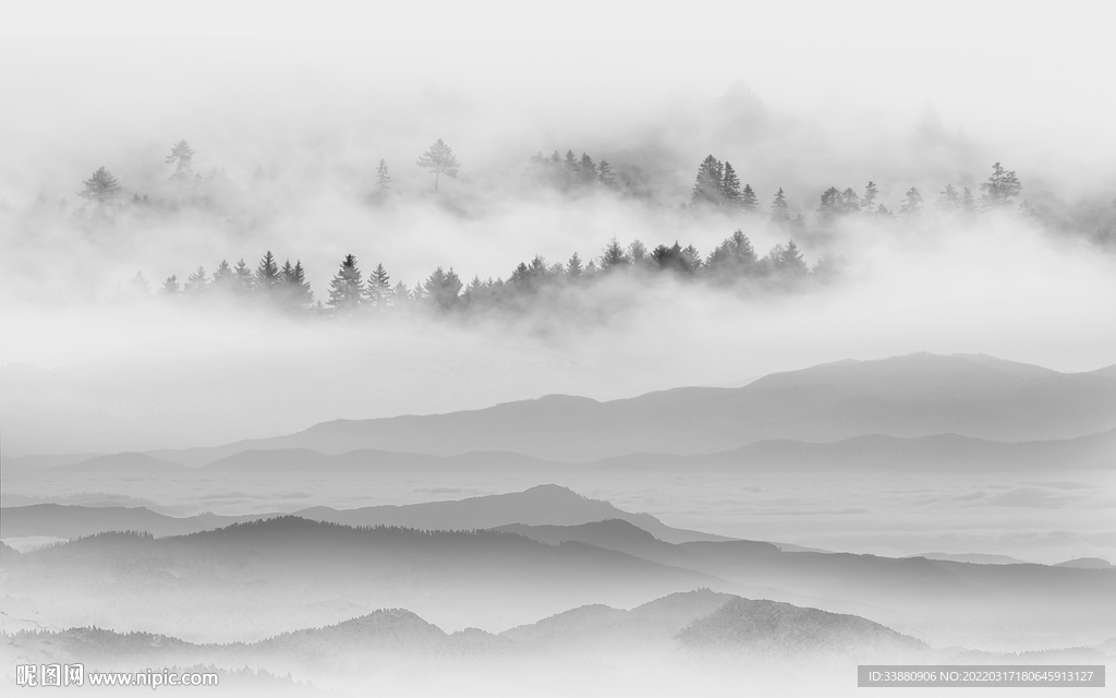 大气 新高端山水画 tif分层