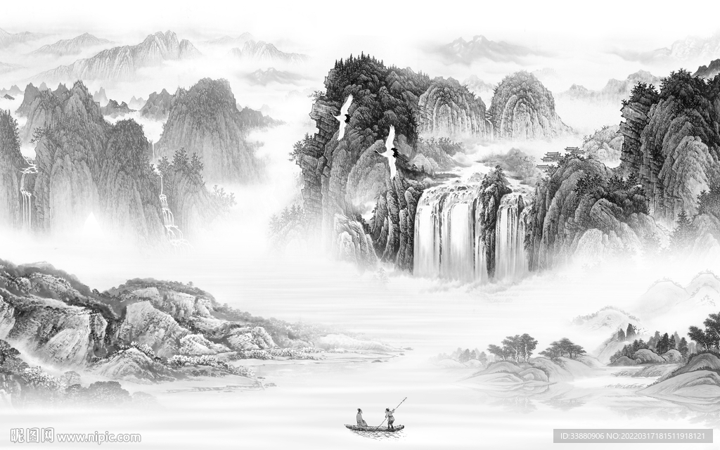 意境高档爆款山水 tif分层