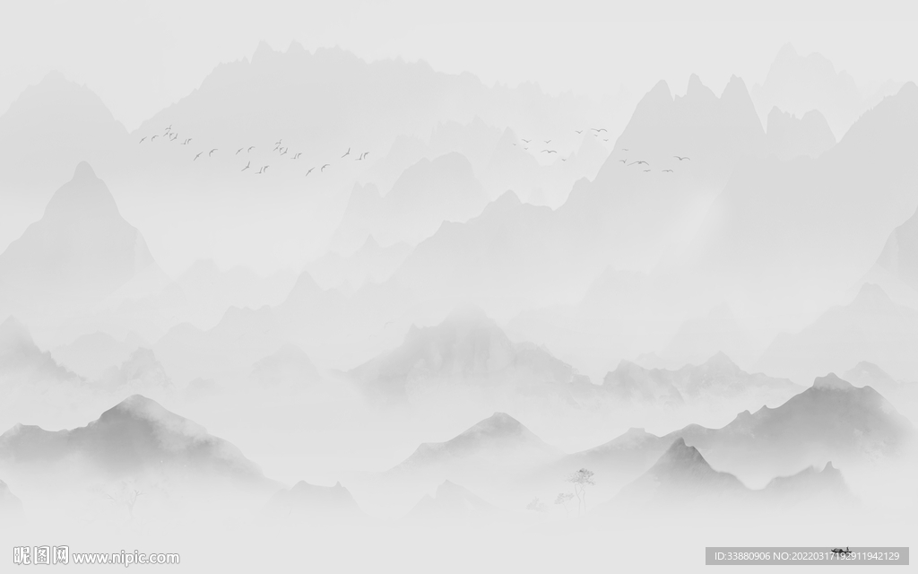 大气 高档爆款山水 tif分层