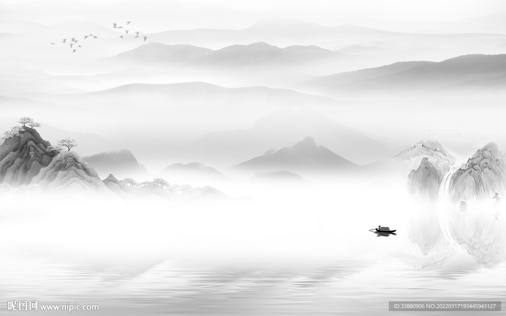 新品 高端山水画 tif分层