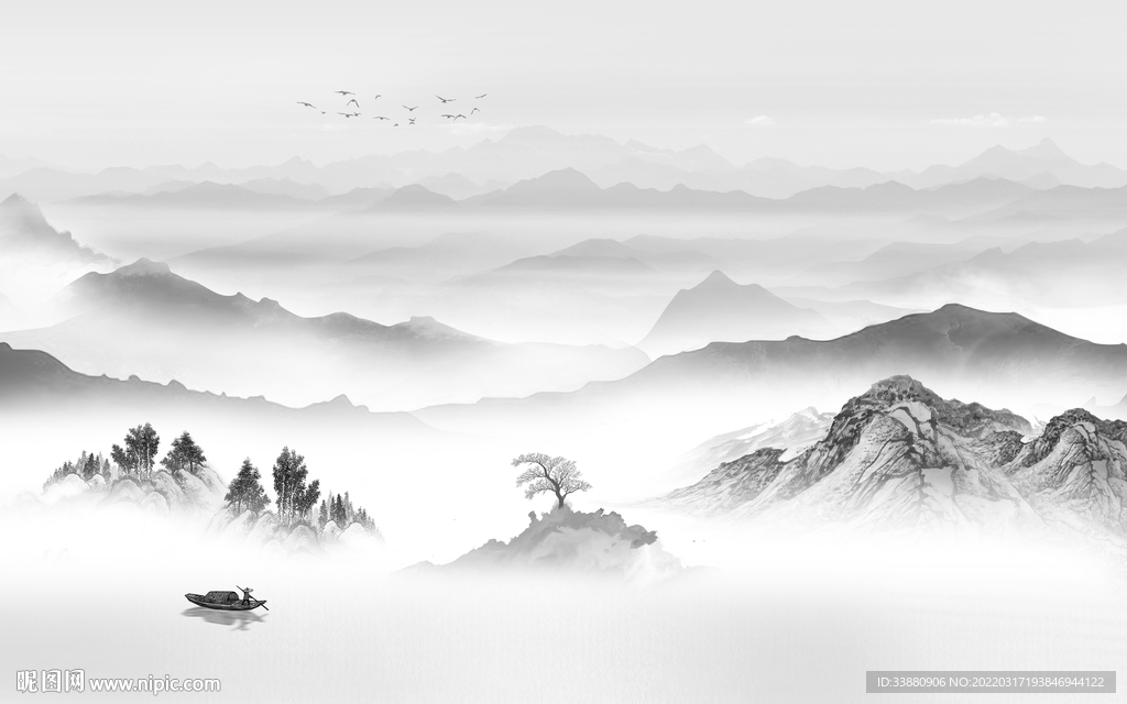 电视新高端山水画 tif分层