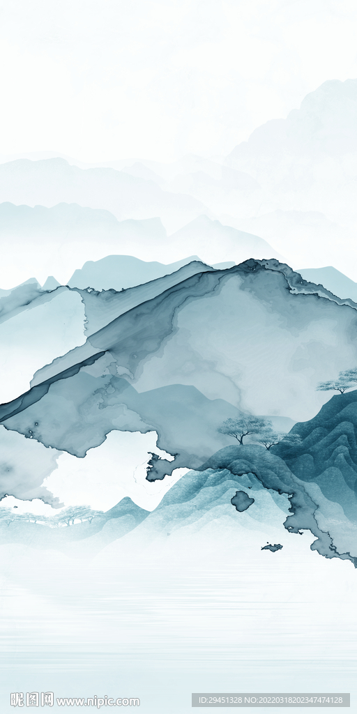 别墅山水意境玄关 TIF分层