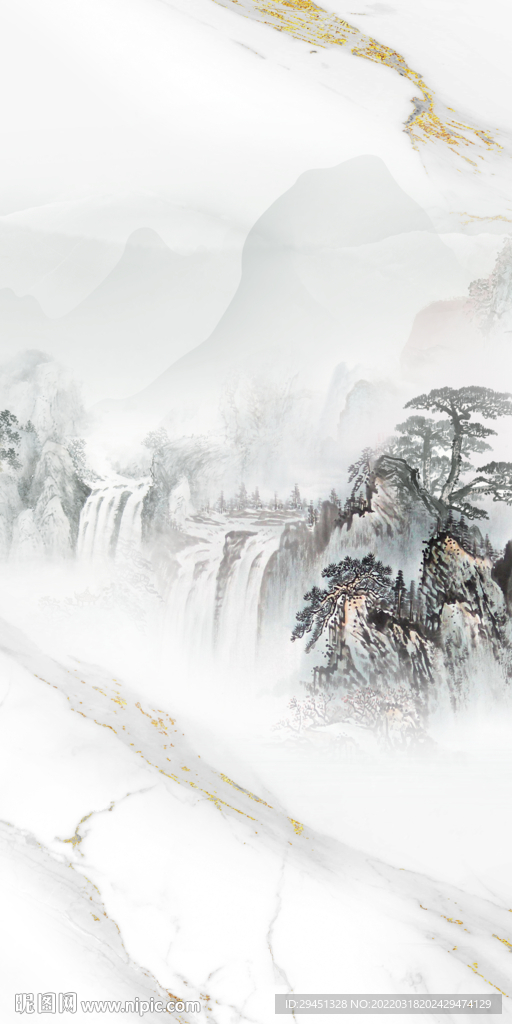 大气新现代画玄关 TIF分层