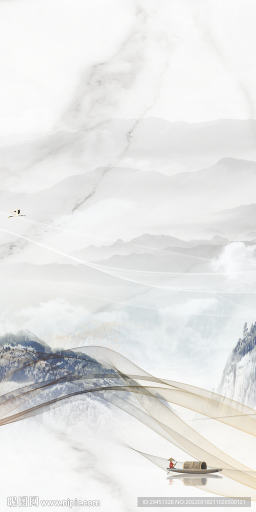 线条新现代画玄关 TIF分层