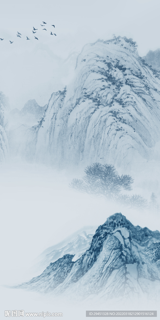 简约 山水新画玄关 TIF分层