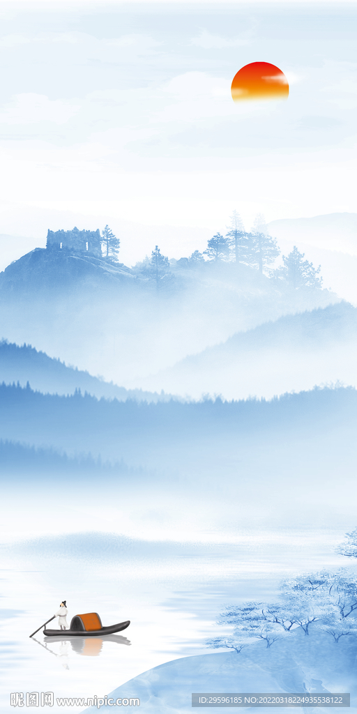 高清山水别墅玄关 tif分层