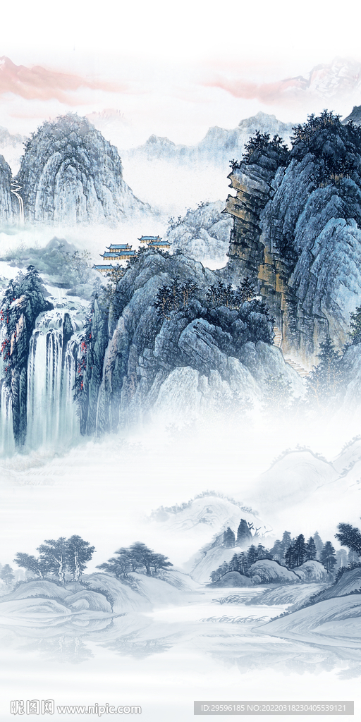 大气 山水别墅玄关 tif分层