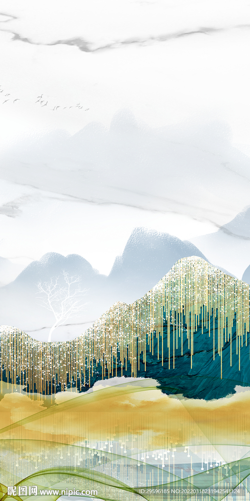 现代 山水别墅玄关 tif分层