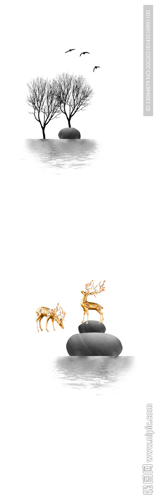 高清分层透明底平开门打印图