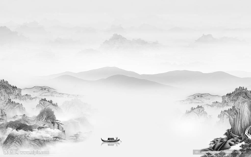 大气高端风景山水 tif分层