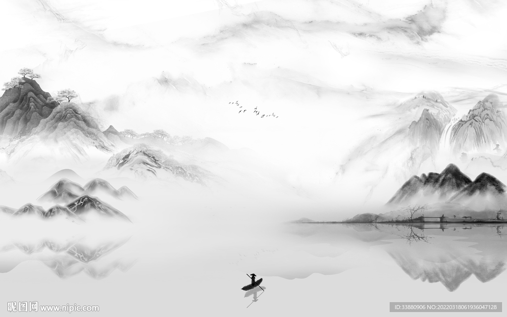 意境新高端山水画 tif分层