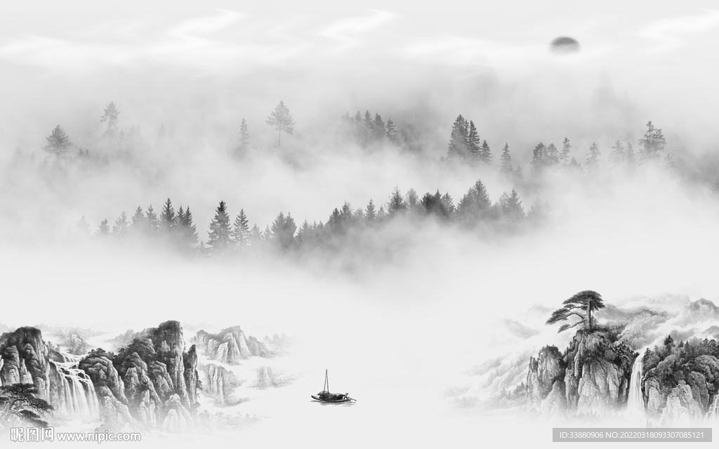 新款最新背景山水 TIF分层