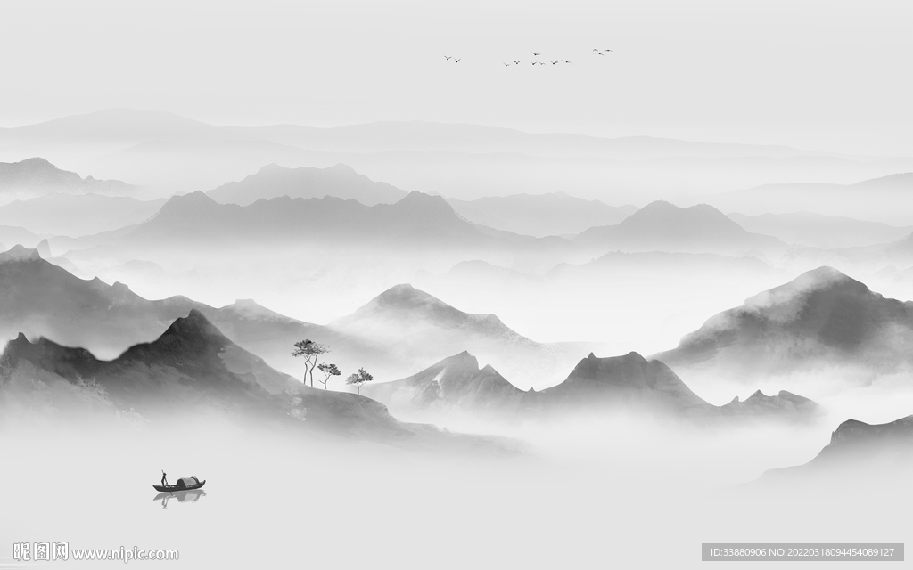 高档 最新背景山水 TIF分层