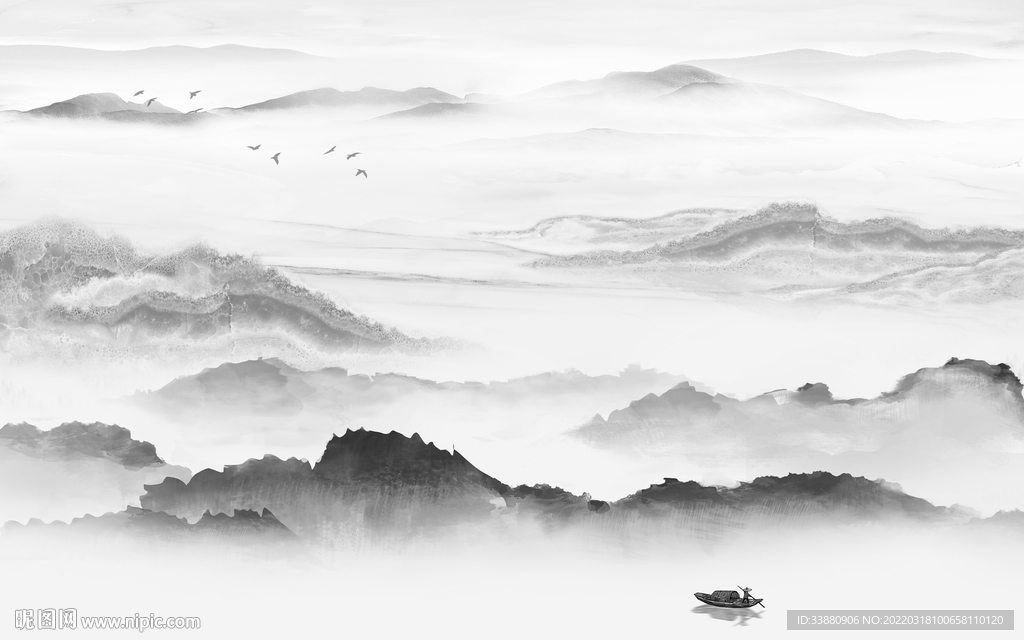 意境大气新山水画 TIF分层