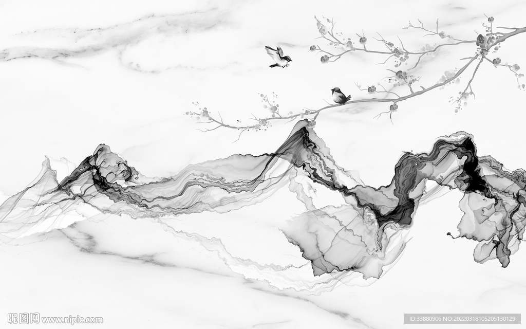 别墅最新背景山水 TIF分层