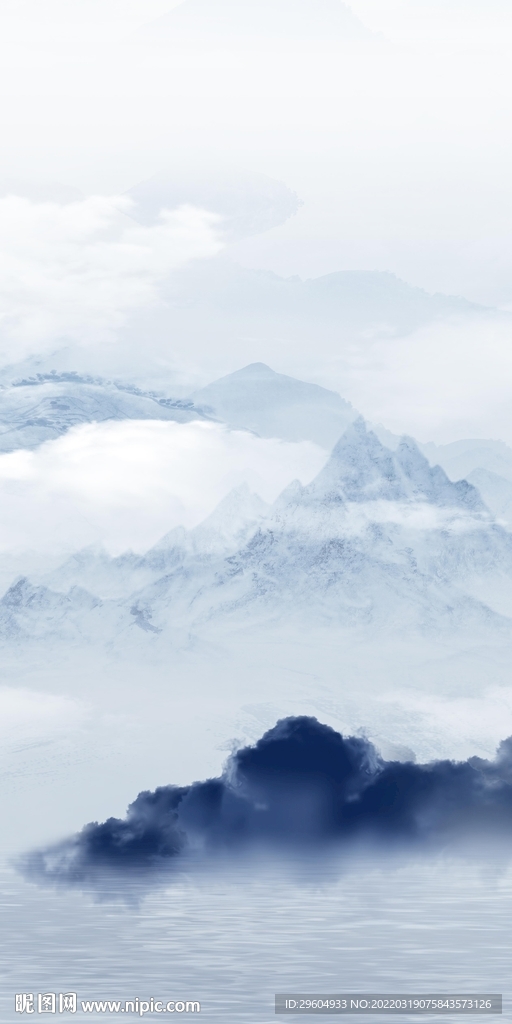 意境 山水无框玄关 TIF分层