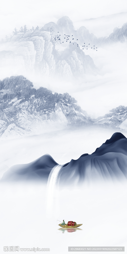 最新意境新款山水 TIF分层