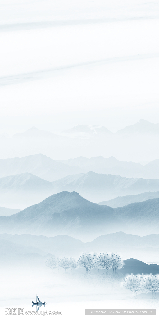 人气 意境新款山水 TIF分层