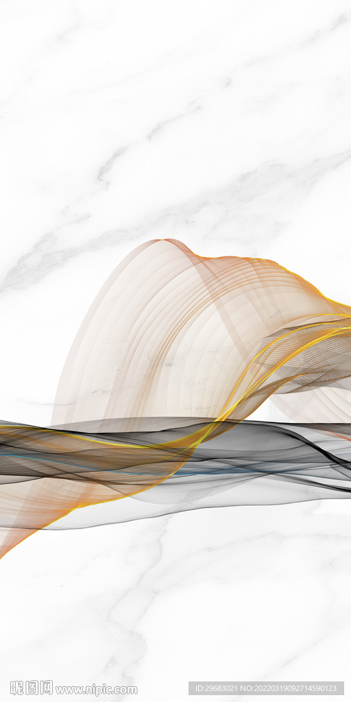 线条玄关背景墙画 TIF分层