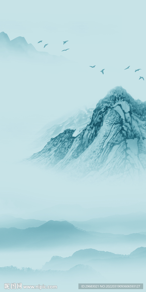 爆款意境新款山水 TIF分层