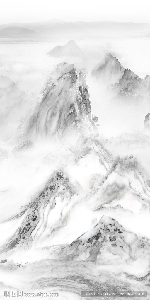 石纹山水画背景图 tif分层