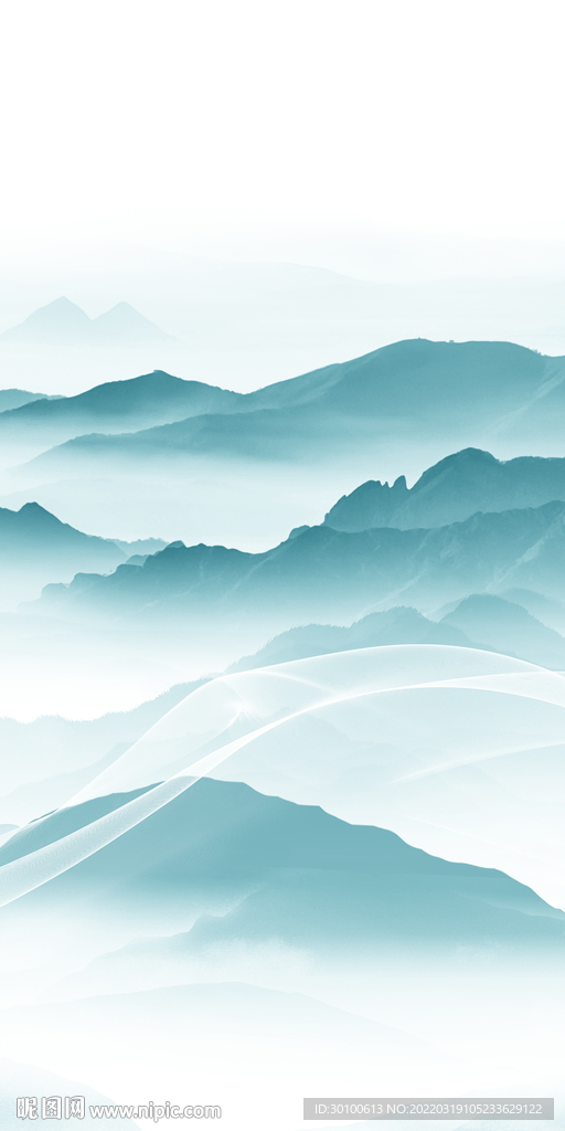 人气背景画新山水 tif分层