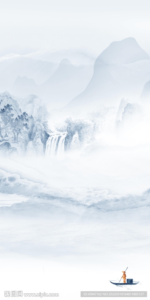 别墅 高端玄关山水 TIF分层